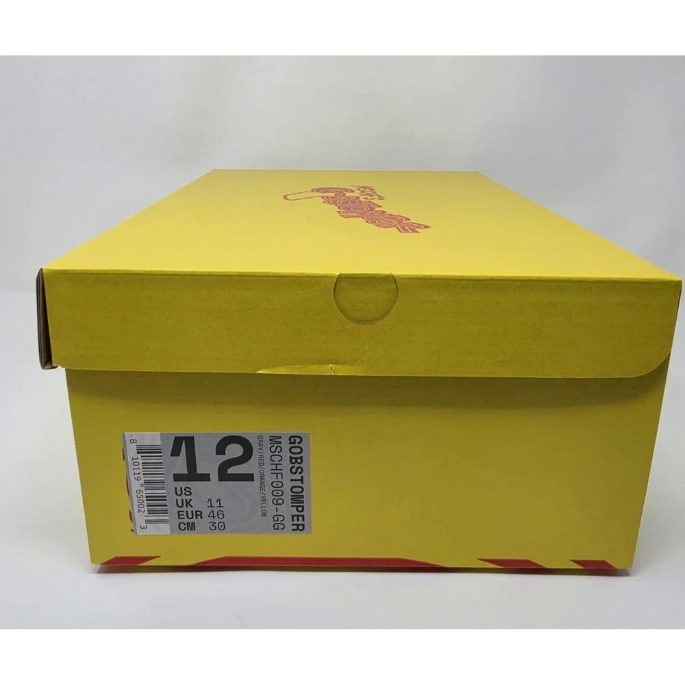 MSCHF Gobstomper‎ Graylag Goose Edition-Gray/Red/Orange/Yellow Men's size 12 NWB